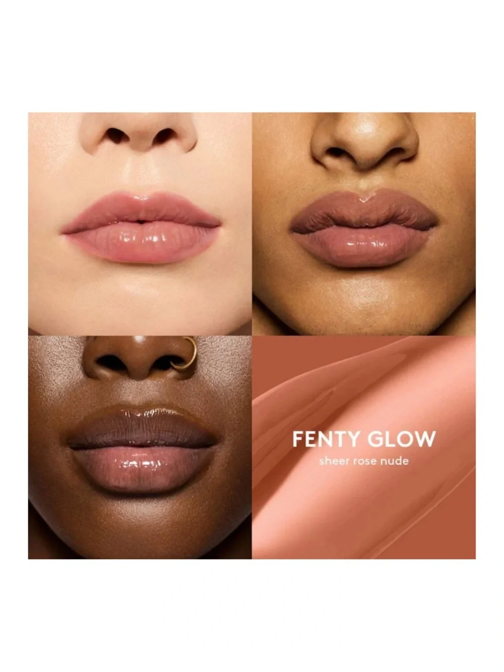 FENTY BEAUTY Gloss Bomb Heat Lip Luminizer + Plumper in Fenty Glow - .30 oz NIB